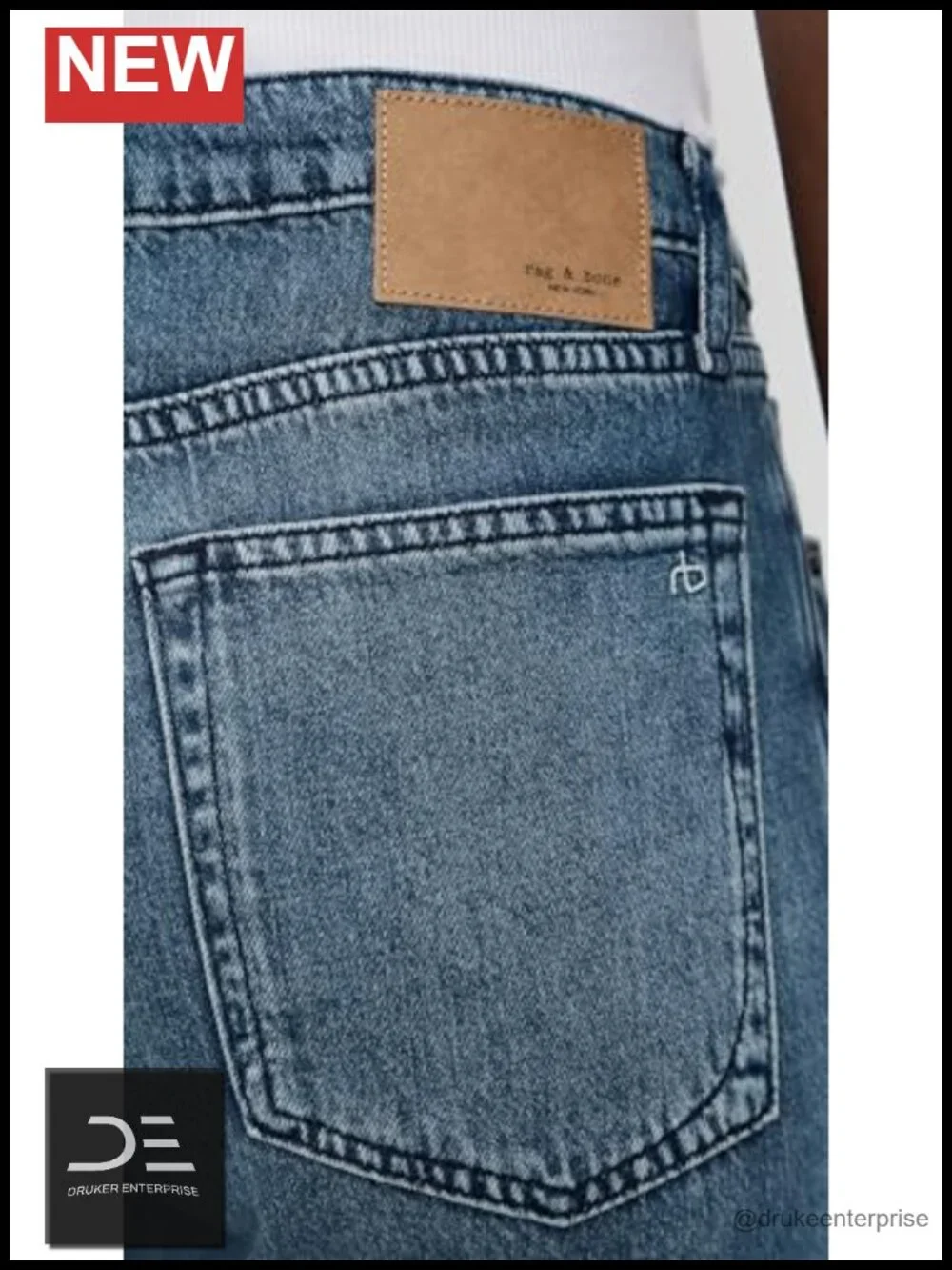 Featherweight Ankle Straight Jeans Mid Rise Non-Stretch Denim